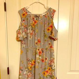Laura Conrad Floral open shoulder dress